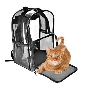 

Transparent Pet Cat Carriers Out Travel Breathable Portable Backpack With Padded Shoulder Puppy Kitten Outdoor Backbag11