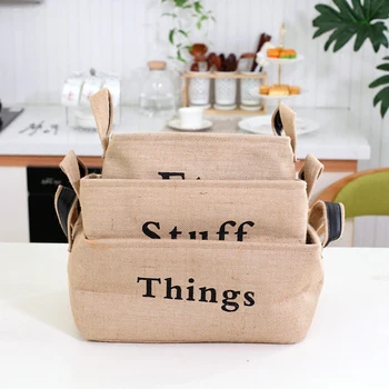 

Folding Desktop Storage Box Toy Container Sundries Storage Basket Bag Underwear Makeup Storage Baskets 1pcs
