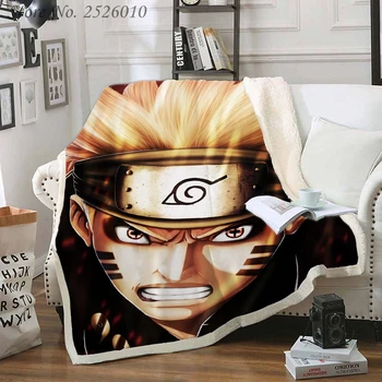 

NEW Throw Blanket Anime Naruto 3D Velvet Plush Blanket Bedspread for Kids Girls Sherpa Blanket Couch Quilt Cover Travel 05