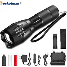 

Powerful flashlight T6/L2/V6 torch lanterna 5 Modes waterproof Zoomable flashlight Bicycle Light use 18650 battery Camping light