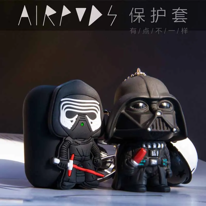 Для Apple Airpods 2 милый мультфильм Звездные войны Дарт Вейдер силиконовый чехол