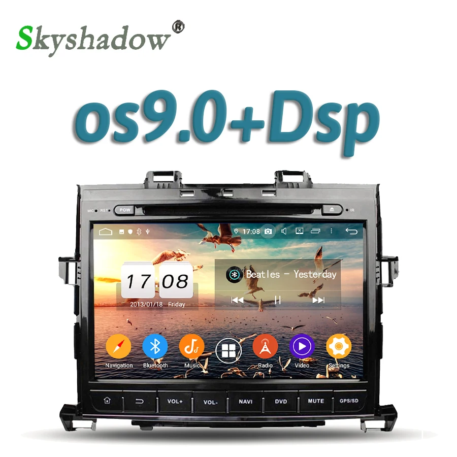 Автомобильный DVD плеер DSP IPS Android 10 4 Гб + 32 8 ядер Wifi Bluetooth 5 0 RDS радио DVR камера GPS карта