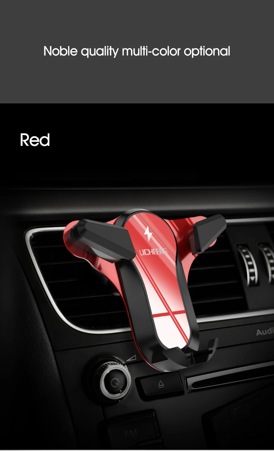 LINGCHEN Qi Беспроводной автомобиля Зарядное устройство для iPhone X XS XR samsung S10 S9 10 Вт Беспроводной Зарядное устройство быстрой зарядки, устанавливаемое на вентиляционное отверстие в салоне автомобиля Автомобильный держатель для телефона на магните