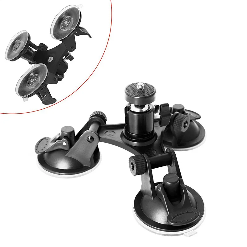 

Triple Feet Mount Suction Cup for Gopro Hero 3+ 4 5 6 7 for DJI OSMO Action Camera Accessorie VP525S Car Windshield Suction Cup