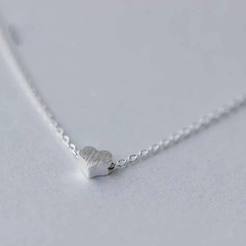 Trusta Женская мода 925 пробы серебряные ювелирные изделия милый кулон-сердце короткое 40 см ожерелье милый подарок девушки леди DS462