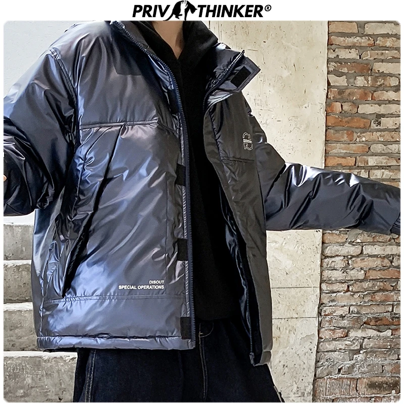 Privathinker женские парки в стиле хип-хоп, большие размеры, женские плотные теплые куртки, мужские Яркие кожаные зимние парки, пальто