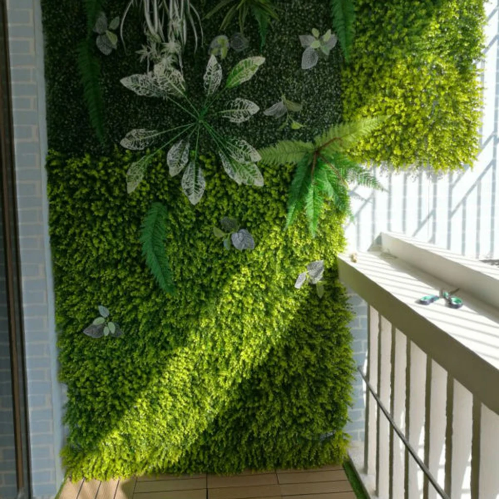60x40cm Hedge Indoor Outdoor Plants Flower Turf Lawn Topiary Greenery Wall Panels Wedding Garden Background Decor,60x40cm
