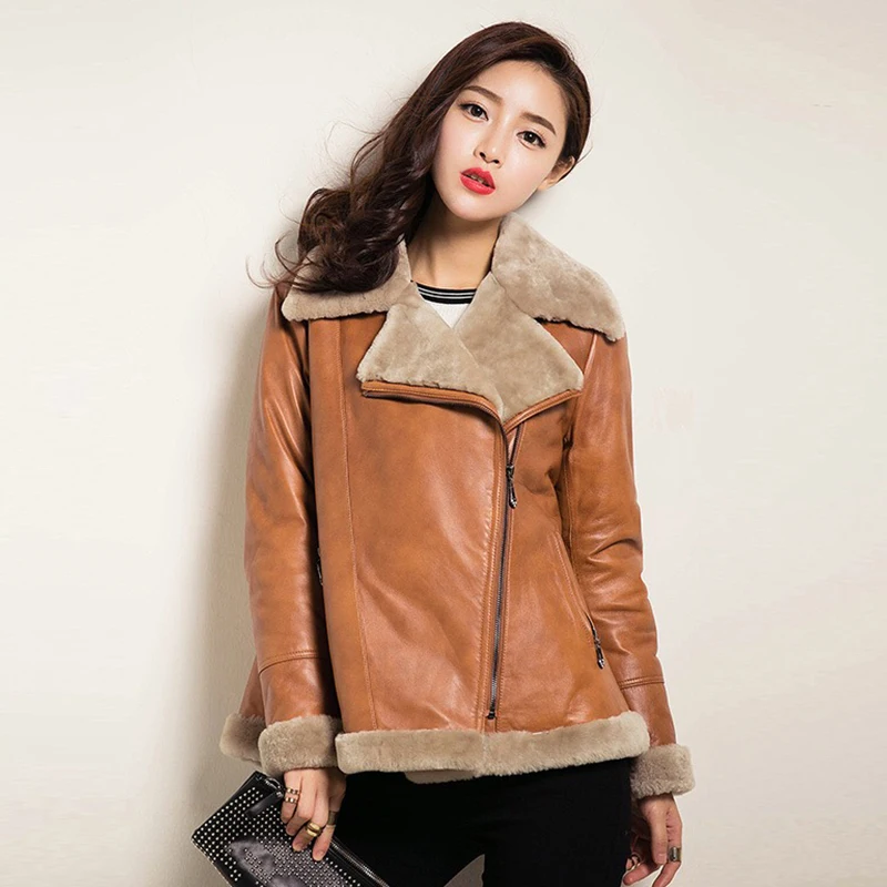 

Real Fur Coat Female 100% Wool Liner Jacket Winter Coats Women Clothes 2020 Genuine Leather Jacket Sheepskin Coats Hiver 1506