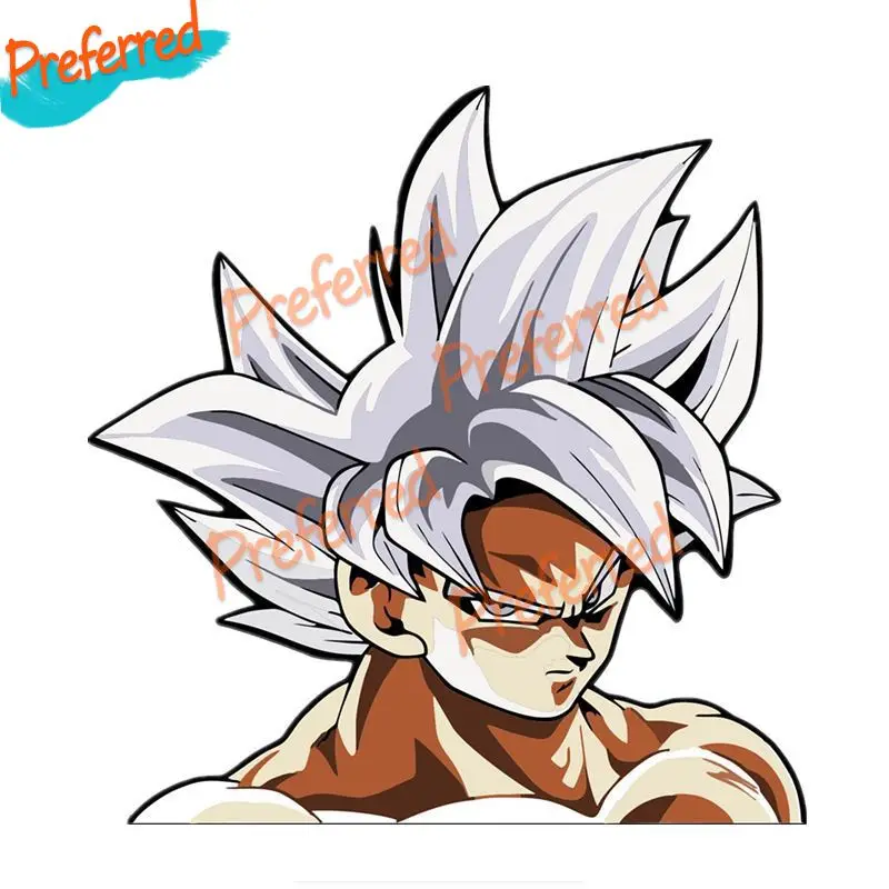 

Goku Ultra Instinct Cute Cartoon 3D Pvc Figure Anime Decal Motocross Racing Laptop Helmet Trunk Vinyl Car Sticker Die Cutting