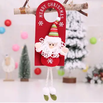 

New Christmas Tree Decorations Elk Snowman Santa Claus Dolls Pendant Wall Door Hanging Ornament Home Xmas Festival Party Decor