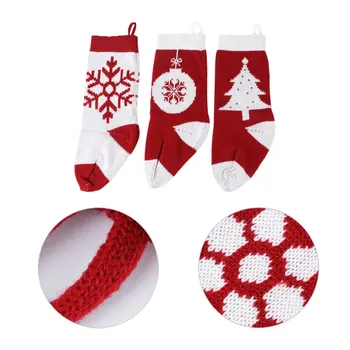 

3pcs Christmas Stocking Gift Bag Xmas Stocking Pendant Scene Layout Pendant