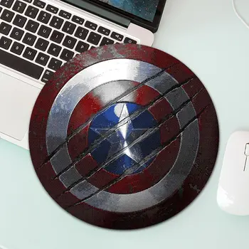 

Captain America Shield Mouse Pad Game Professional Round Gaming Mousepad Keyboard Mause Mice Mat