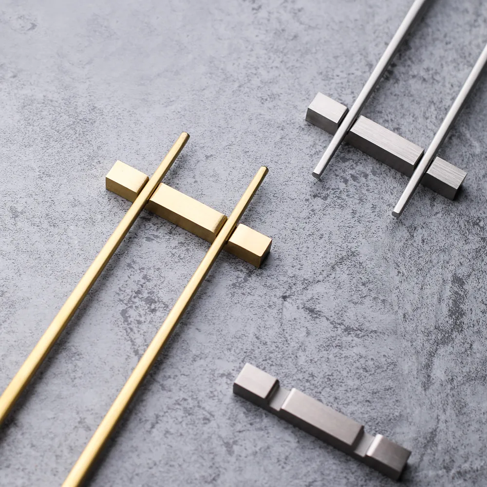 

Stainless Steel Chopsticks Holder Gold Silver Chopsticks Pillow Care Spoon Stand Rack Durable Tableware Holder Home Decoration