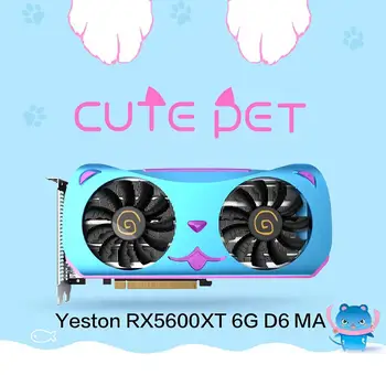 

Yeston RX5600XT 6G D6 MA Graphics Card 1560-1620MHz 14GHz 192bit GDDR6 Gaming Graphics Card with 2 Fans 4 Video Card Heat Pipes