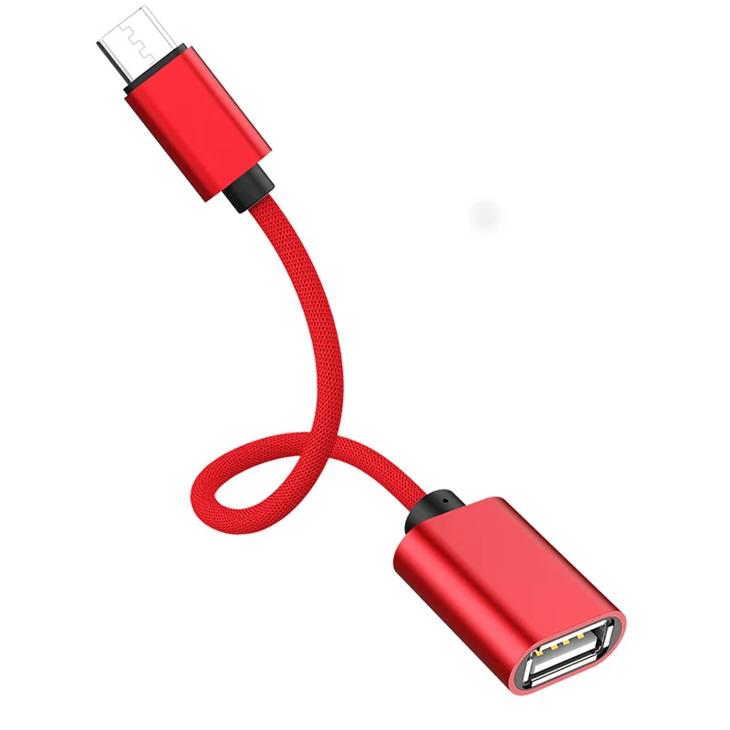 Красный Кабель Micro USB type C для Xiaomi samsung huawei type C к USB адаптер OTG зарядка type-C микро зарядное устройство конвертер передачи данных - Цвет: Красный
