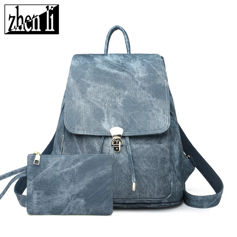 

Zhenli Cross Border for Solid Color PU Leather WOMEN'S Bag Europe And America Style Backpack Women's Candy-Colored Small Bag
