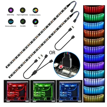 

Computer PC Case Adhesive led strip Light RGB for 12V Motherboard Control / PC with 4 Pin RGB-Header(+12V,G,R,B) Extension Wire