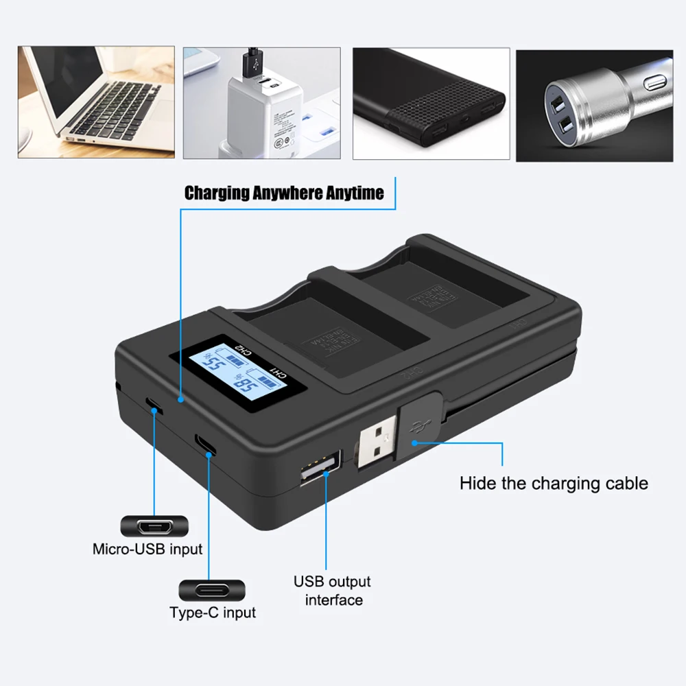 2 шт. EN-EL14 EN-EL14a ENEL14 RU EL14 EL14a Батарея+ LCD Dual charger для Nikon D3100 D3200 D3300 D5100 D5200 D5300 P7000 P7800