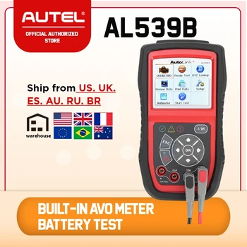 

Autel AutoLink AL539B OBD2 Code Reader OBDII CAN Scanner Auto Diagnostic Tool Circuit and Battery Test Car Electrical Tester