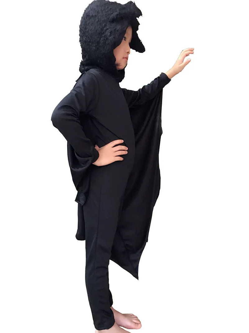 Photo Shoot Code Division Stage Costume Unisex Children Halloween Bat Suit Character Cosplay Clothes Performance Set