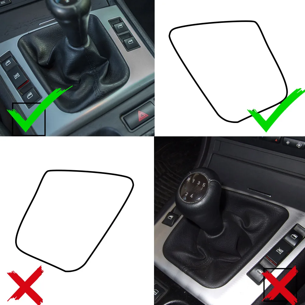 수동 기어 시프트 노브 게이터, BMW E30 E32 E34 E36 Z3 용 기어 스틱 시프터 레버 헤드 핸들 칼라 게이터 부트 커버 케이스
