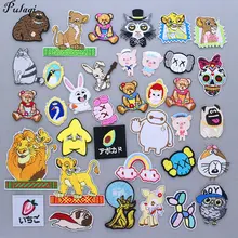 DIY нашивки для одежды с вышитыми животными из мультфильмов Король Лев DIY железные нашивки на одежду сова кошка нашивки на заказ