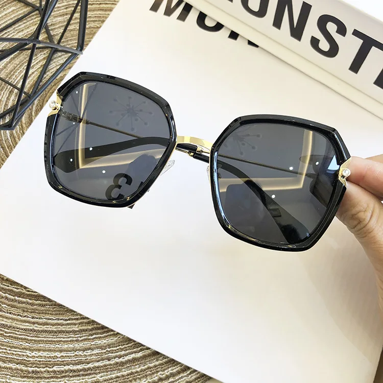 C61 gold gray Прозрачные коричневые Солнцезащитные очки женские поляризованные UV400 Модные Квадратные Солнцезащитные очки женские благородные Роскошные Брендовые очки для вождения большие - Цвет линз: C61 gold gray