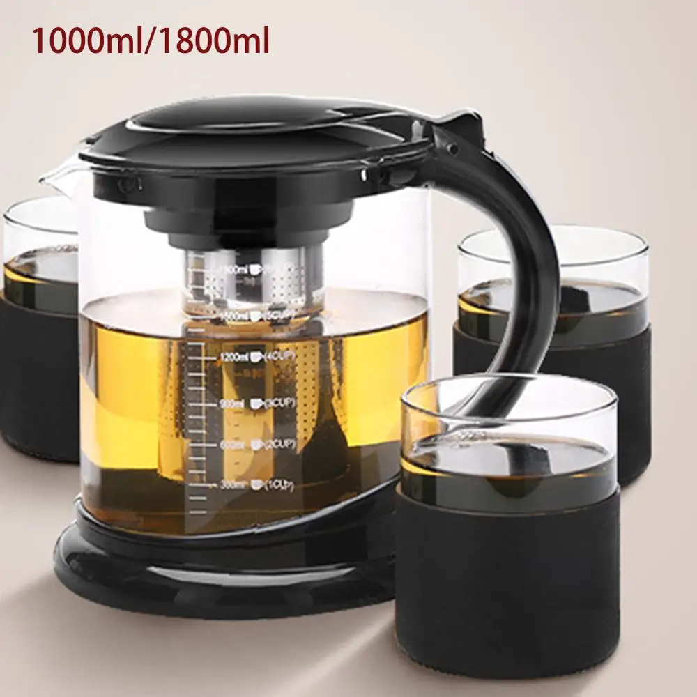 Glass Tea Maker Filter Strainer Infuser Cup Glass Teapot Heat