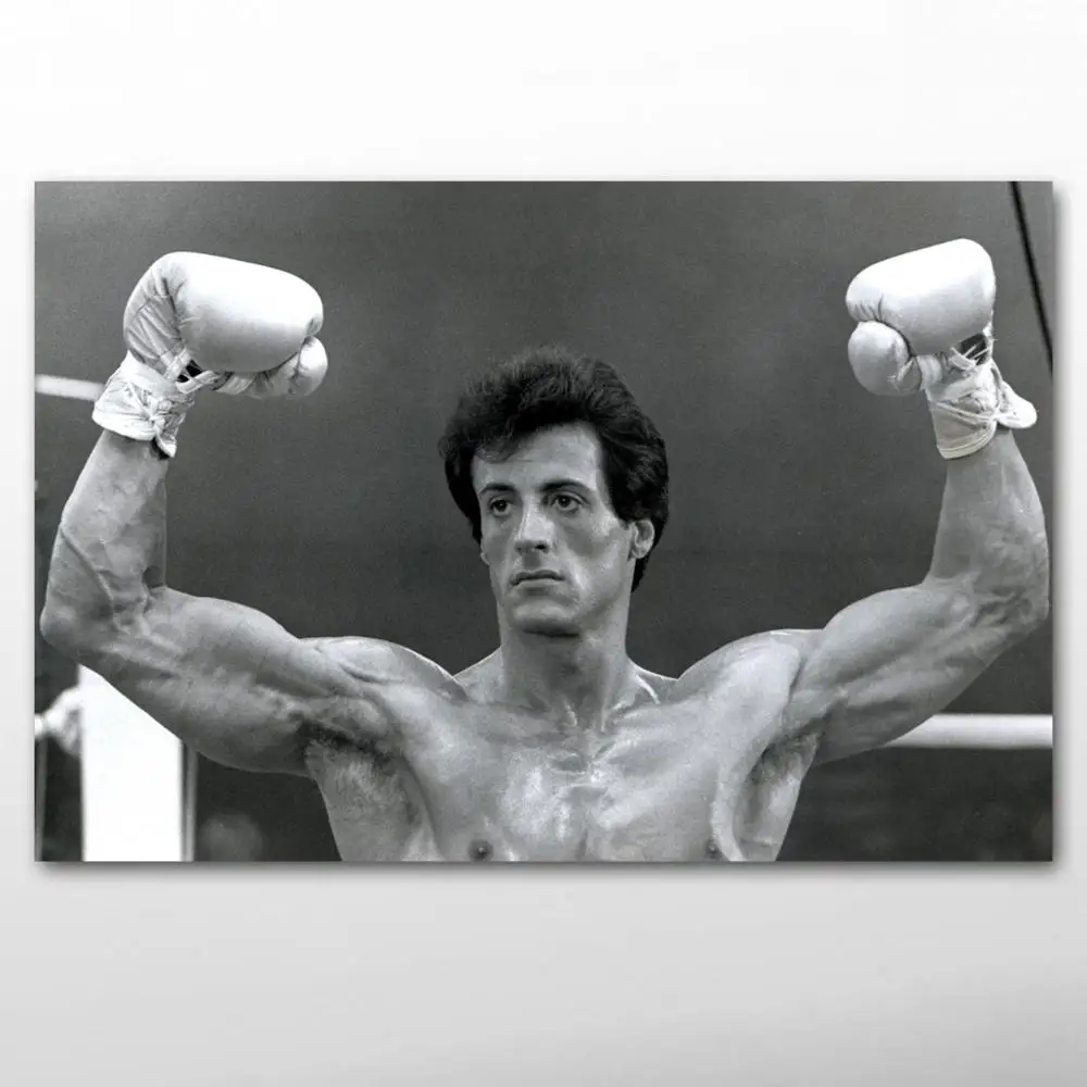

Canvas Paintings Boxing Sports Sylvester Stallone Rocky Movies Wall Art Posters and Prints for Living Room Decor
