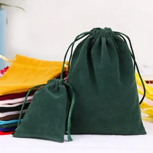 

1Pc Velvet Pouches Jewelry Packaging Bag Drawstring Packaging Gift Storage Organizer Bags Gifts Casket For Jewelry High-end