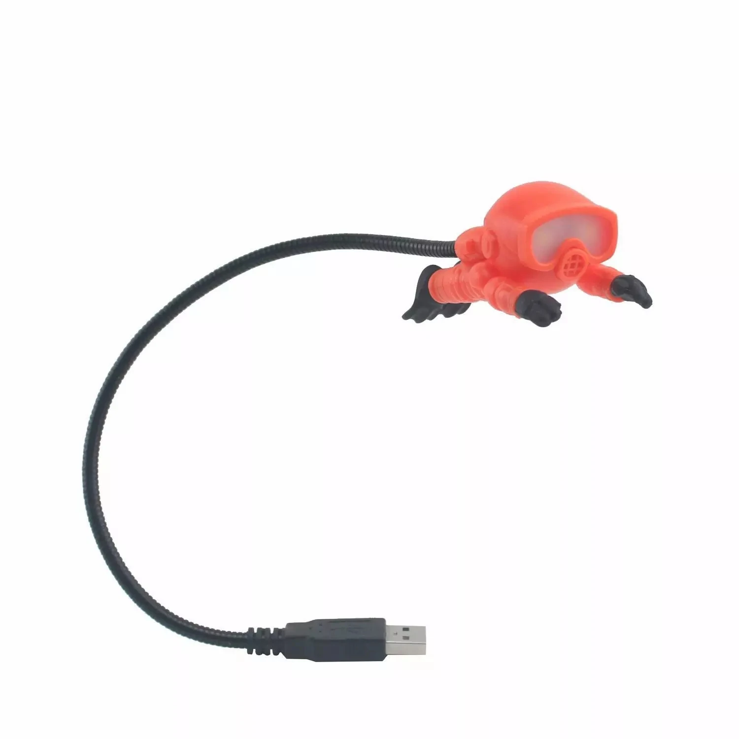 Красный Стиль Cool Diver Frogman Light портативный ультра яркий для юсб лампа для чтения мини USB светодиодный светильник Гибкая светодиодная USB лампа USB гаджет - Цвет: Красный