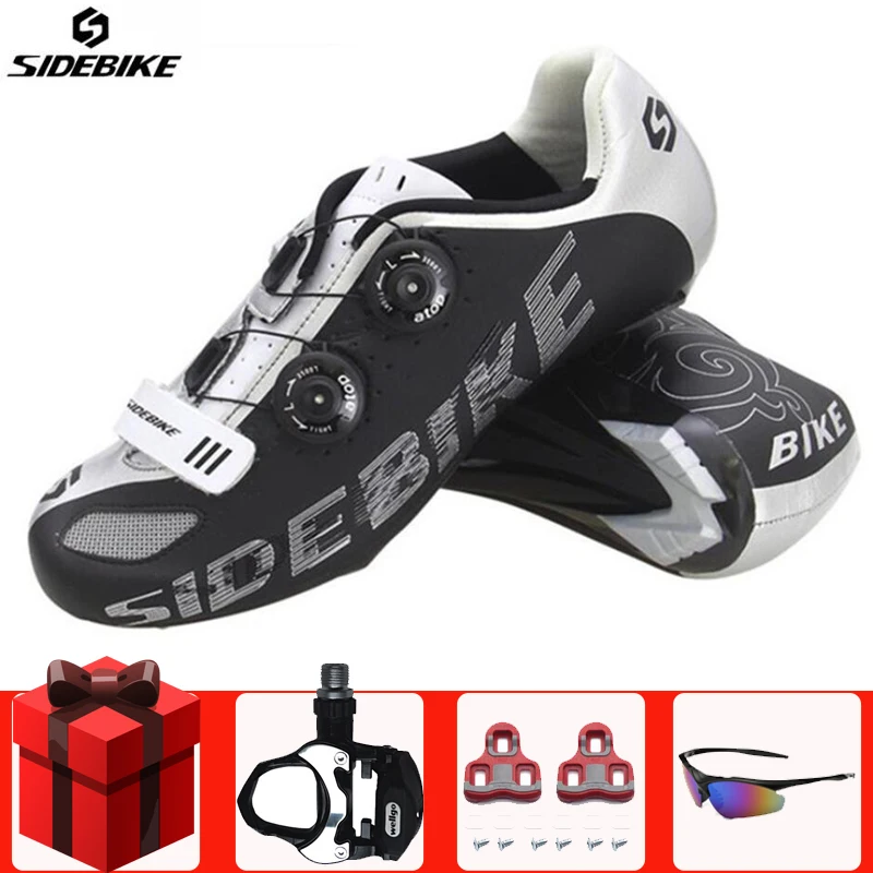 Sidebike road cycling shoes add pedal set sapatilha ciclismo Unisex lock outdoor sports breathable wear-resistant bicycle shoes - Цвет: add all