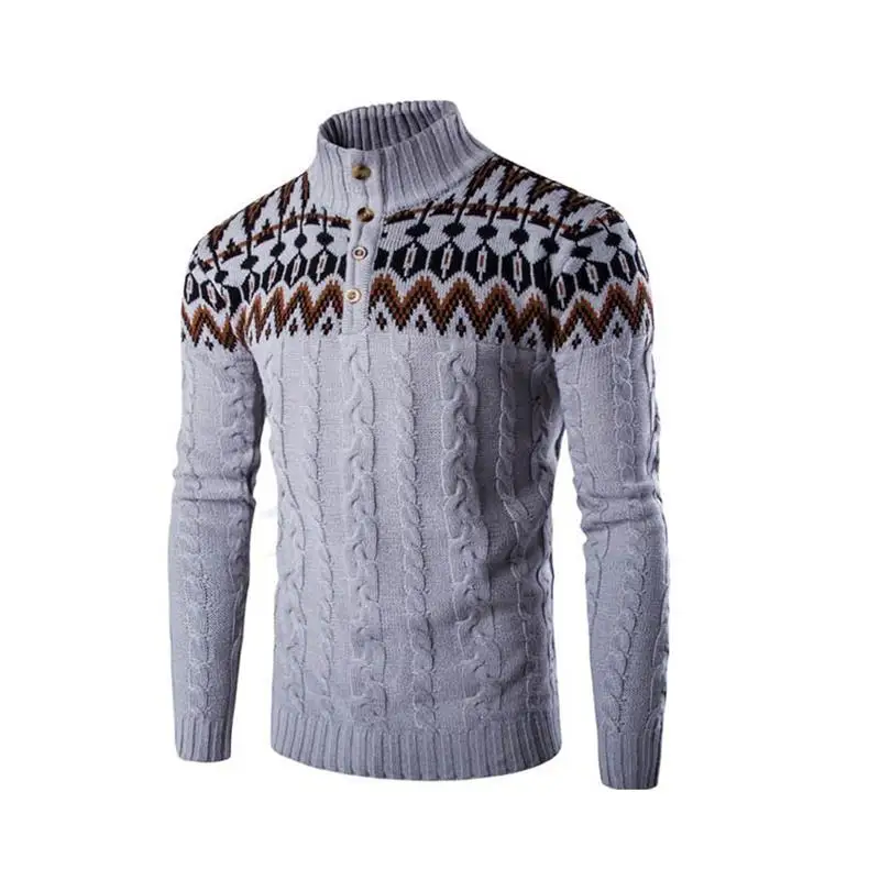 Pull Homme Осень Зима Новая мода Национальный Ветер жаккардовый дизайн свитер подходит Повседневная Водолазка пуловер для мужчин плюс размер XXL