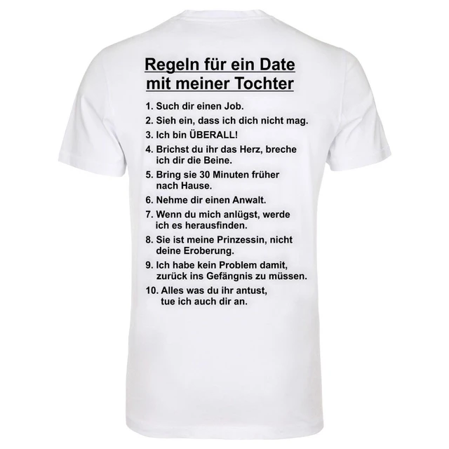 Regeln Fur Ein Date Mit Meiner Tochter T Shirt Men Funny Gift Casual Tee Usa Size T Shirts Aliexpress