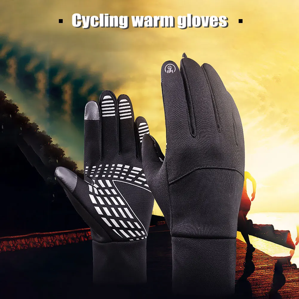 

Outdoor Sports Touch-screen Gloves Waterproof And Windproof Gloves Warm Cycling Gloves Fleece Full Finger Ski Gloves Unsex