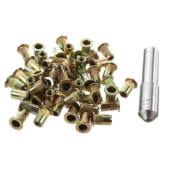 

New 51Pcs Accessories: 50Pcs M4 Flat Head Rivet Nut & 1Pcs Grinding Disc Wheel Grinding Diamond Dresser Dressing Pen Tool