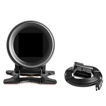 

Car HUD Speed Alarm Pressure Oil Water Temperature Gauge Code Reader for Driving NJ88