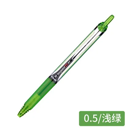 Light green 2 шт. японский пилот BXRT-V5 нажатия игольчатого типа гелевая ручка 0,5 мм на водной основе ручка студенческий экзамен по конкретным гладкая - Цвет: Light green