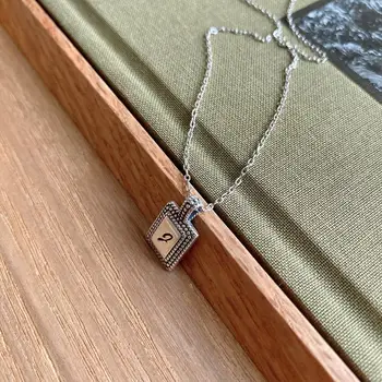 

Amaiyllis 925 Sterling Silver Rectangle Letter Clavicle Necklace Simple Niche Chic Choker Necklace Pendants For Women Jewelry