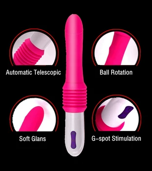 Up And Down Movement Sex Machine Female Dildo Vibrator Adult Sex Toys For Woman Hand-Free Automatic Penis With Suction Cup 3