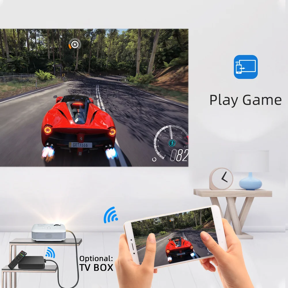 Мини проектор BYINTEK C520 2020 портативный светодиодный для сотового телефона 1080P 3D 4K