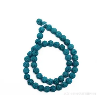 1 прядь/лот бусины из натурального камня белые черные бусины из лавового камня 6 8 10 12 мм круглые бусины для рукоделия для изготовления украшений вручную - Цвет: Sky Blue