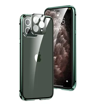 

360 Full Coverage Tempered Glass case Camera Lens Protector case Magnetic Adsorption case for Iphone X XR XS MAX 11 11 PRO MAX