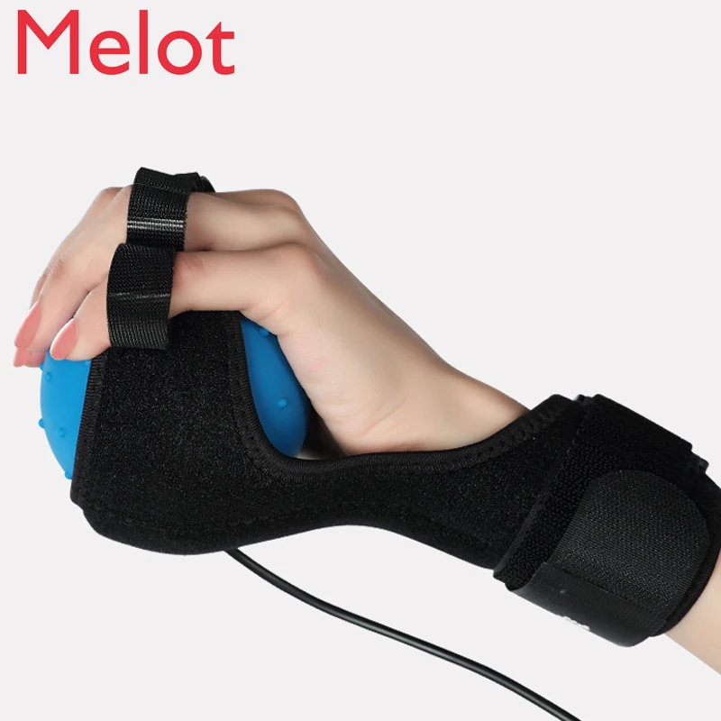 

Hand Rehabilitation Training Equipment Stroke Hemiplegia Electric Hot Compress Massage Ball Household Five Finger Fingerboard