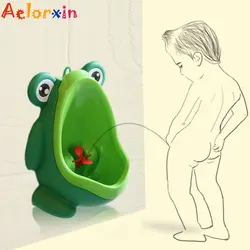 Sapo crianças potty bebê menino potty toalete treinamento crianças suporte vertical mictório meninos infantil criança fixado na parede mictório