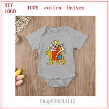 

Maa Durga Keith Haring Tribute Indian Mythological Warrior Goddess Hindu Newborn Bodysuits baby Boys Girls Short Sleeve Clothes