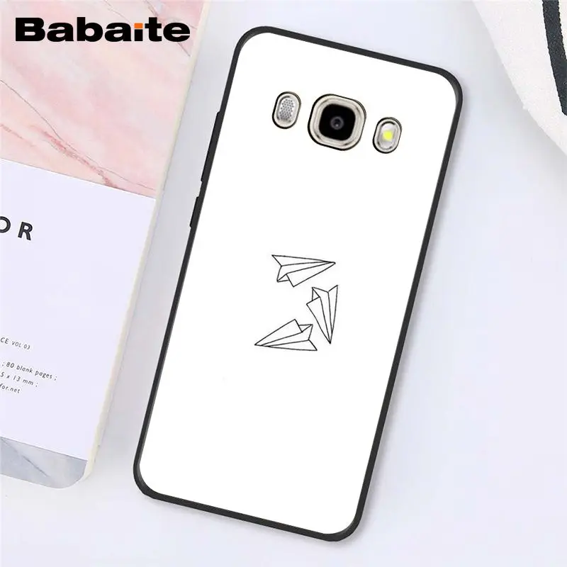A13 Babaite Travel the world Map Glitter Pink paper plane aircraft Phone Case For Samsung J7 J6 J8 J4 J4Plus J7NEO J2 J5 Prime - Цвет: A13