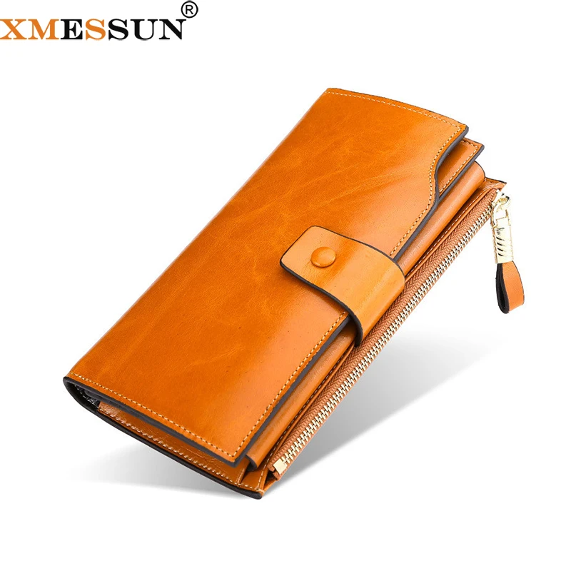 

XMESSUN Genuine Leather ID Card Holder Cowhide Leather Pouch High Quality Mobile Card Holder Mobile Card Bag Wallet F286