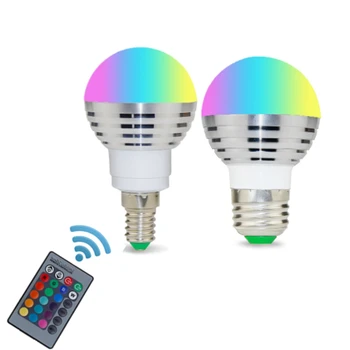 

Led Light lamps AC85-265V E27 E14 RGB LED bulb 16 Colors Magic LED Night Light Lamp Dimmable Stage Light / 24key Remote Control
