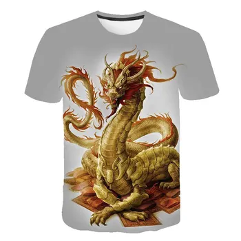 

Summer 2020 Latest Chinese Dragon Men's T-shirt 3D Printed Gothic Rock T shirt O-Neck Punk Best-Selling Short Sleeve